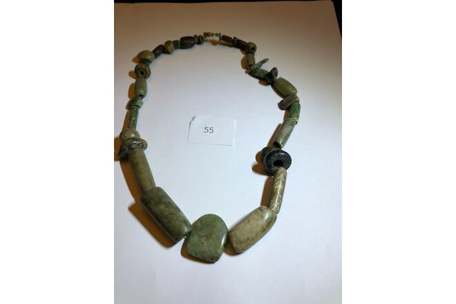 Pre Columbian Mayan AUTHENTIC JADE BEADS (34) Pieces Jade  fromTomb Shaft Find