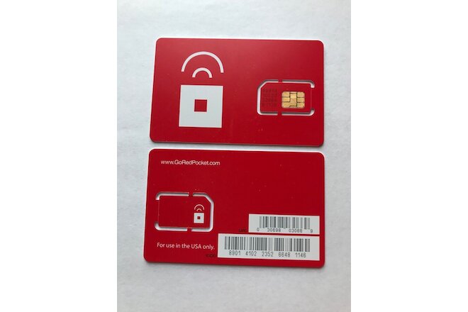 10X RED POCKET SIM CARD UNLIMITED TALK , TEXT &  DATA  ON AT&T NETWORK