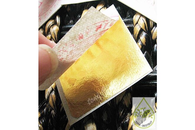 24K 10 Sheets Genuine Pure 100% Gold Leaf Gilding 1.18" Fast Ship with Tracking