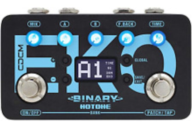 Binary Eko Multi-Mode Tap Tempo Digital Delay Echo Guitar Bass Effects Pedal
