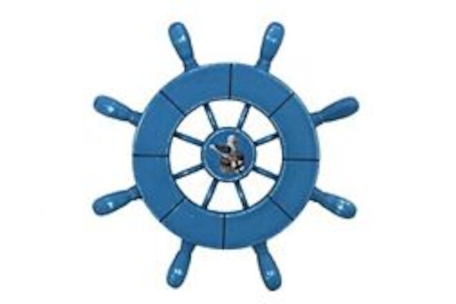 Hampton Nautical Wheel-9-100-seagull Rustic Decorative Ship Wheel with Seagul...