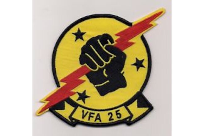 USN VFA-25 FIST OF THE FLEET 4.25 x 6.25  patch F/A-18 HORNET STRIKE FIGHTER SQN