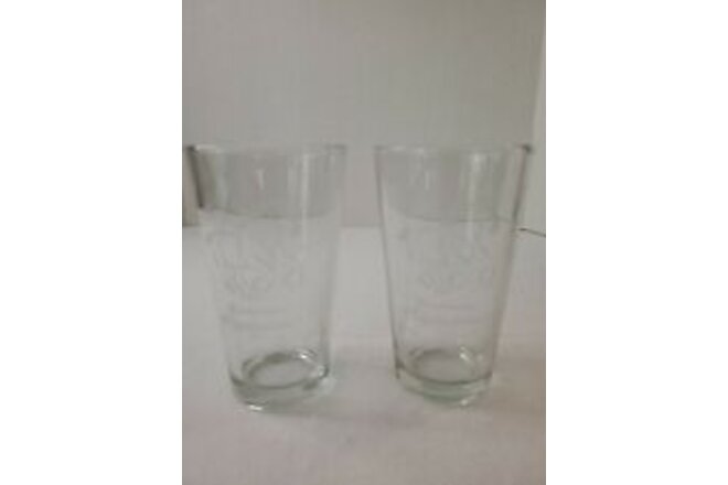 Budweiser Running Clydesdale's Pint Glasses set of 2