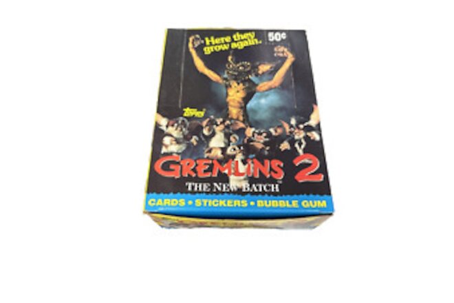 1990 Topps Gremlins 2 Movie Vintage  36 Pack Trading Card Wax Box NOS W/ poster
