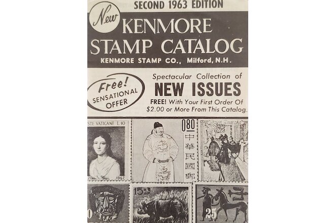 Lot of 2 Vtg 1960s Stamp Finder Identifier and Kenmore Stamp Catalog Illustrated