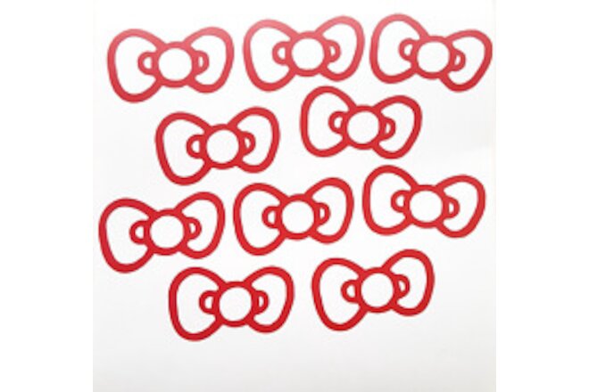 50 Pack Hello Kitty Bows Sticker Vinyl Decal Windows Laptops Walls Waterproof