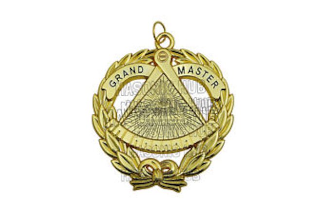 Grand Lodge Master's Masonic Collar Jewel: Gold-Plated Emblem of Freemasonry