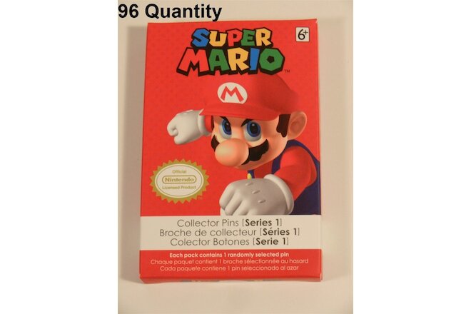96 - Nintendo Super Mario Series 1 Collector Pins Random Blind Box New & Sealed