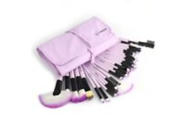 32Pcs 5 Color Makeup Brush Set  Powder Foundation Eyebrow Blush Cosmetic Bag US