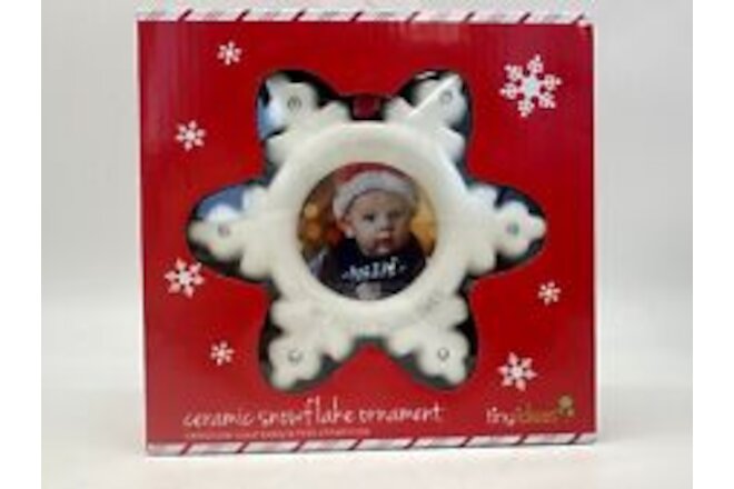 Tiny Ideas-Ceramic Snowflake Ornament Baby's First Christmas