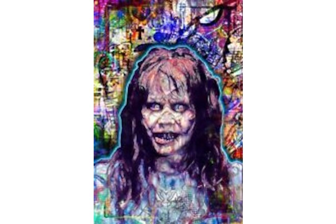 Regan of The Exorcist Pop 8x12in Poster, THE EXORCIST Horror Print Free Ship