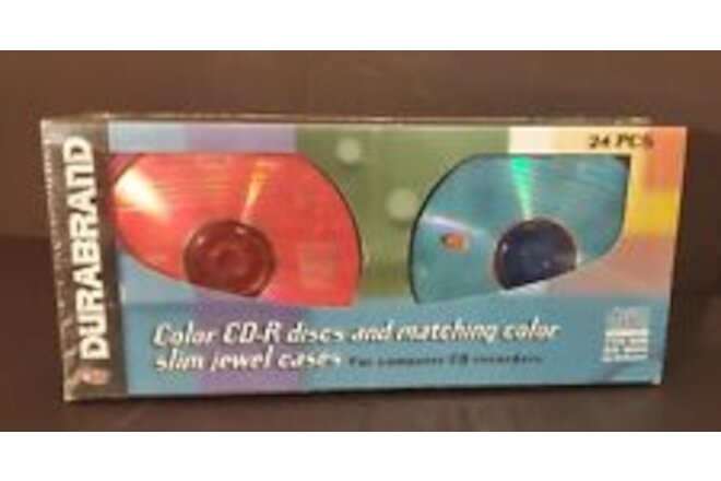 New 24 Durabrand Color CD-r Blank Discs 700 MB 80 Min 16X Multi Speed