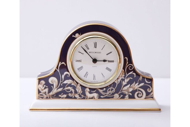 Wedgwood Bone China CORNUCOPIA Mantle Clock Made in England 1995 Works!