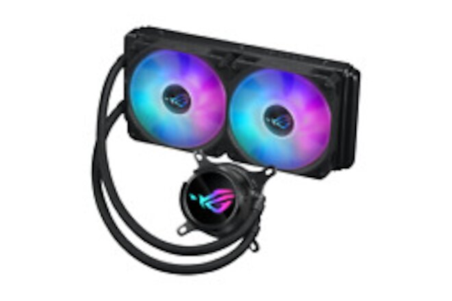 ASUS ROG Strix LC III 240 ARGB all-in-one CPU liquid cooler with 360° rotatable