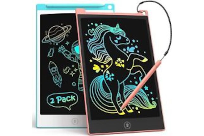 2 Pack LCD Writing Tablet, 8.5 Inch Colorful Doodle Board Drawing Tablet for ...