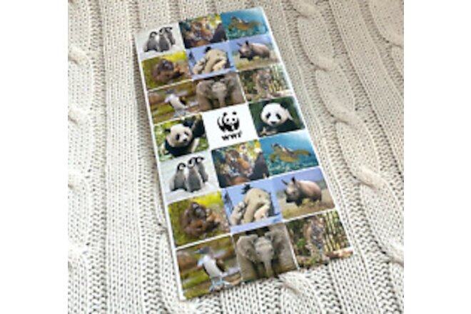 1 Sheet WWF World Wildlife Federation Paper 21 Animal Stickers