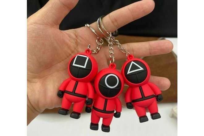 Squid Game Keychain Costume 3D Doll (3 pack) *US SELLER* FREE NEXT DAY SHIPPING