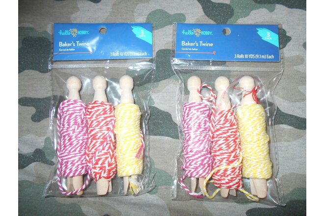 Hello Hobby Two Packs Of 3 Each Baker's Twine