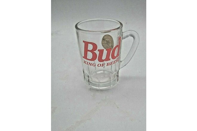 Official Anheuser-Busch Budweiser Miniature Glass Mugs 2 1/2" T (Set of 4)