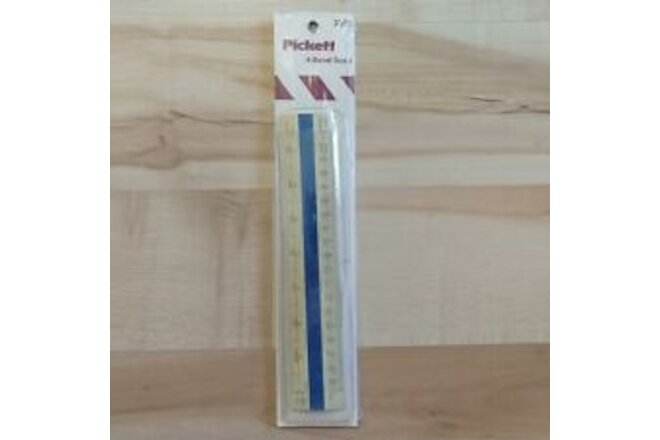 Vintage Pickett 335T Ruler 4-Bevel Scale & Case New Old Stock