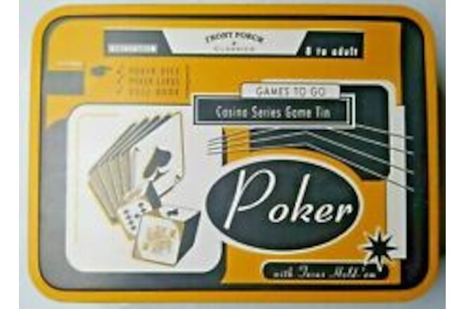 Casino Series Game Tin - Poker Front Porch Classics - Games to Go - FAST SHIP!!!