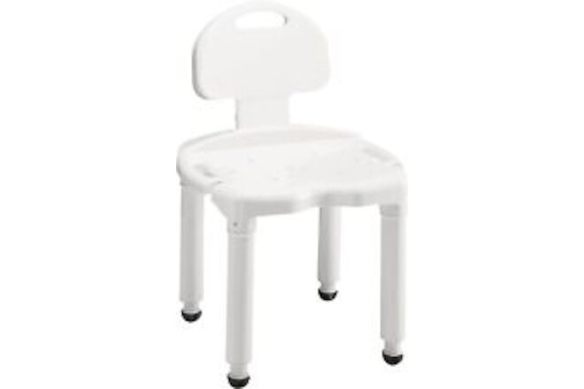 Carex Bath Seat And Shower Chair With Back For Seniors, White