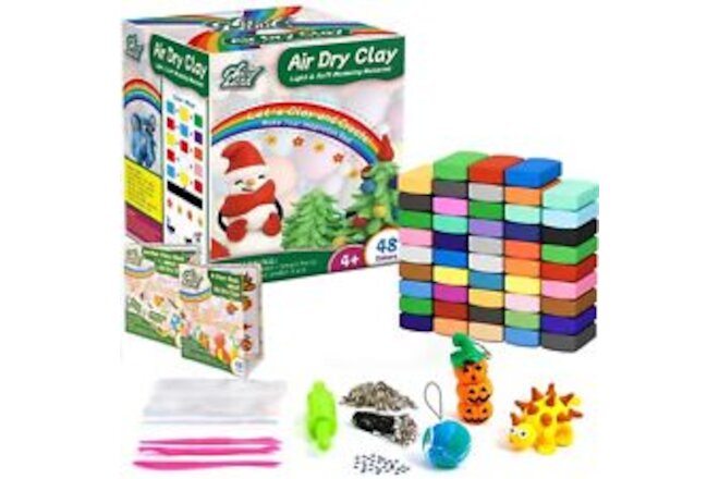 Clay Kit - 48 Colors Air Dry Clay, Gift for Boys & Girls Age 4+ Year Old, DIY...
