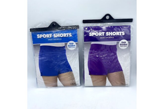 Lot Of 2 Amscan Child's Blue & Purple Sports Shorts Child Standard Novelty NEW