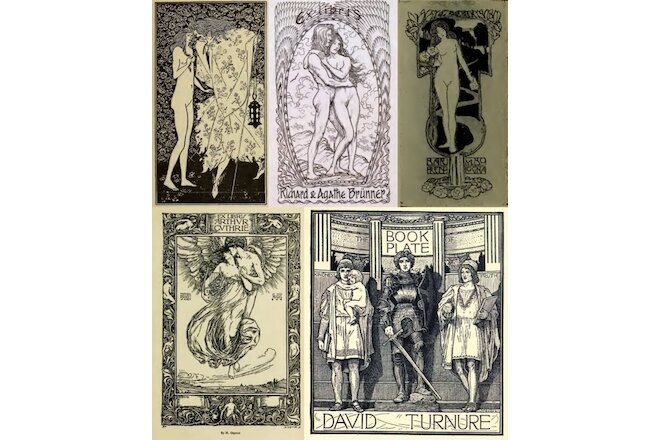 94 OLD BOOKS ON EX-LIBRIS BOOK PLATE ART BOOKPLATES LABELS ON DVD