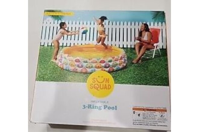 Inflatable Pool 3-Ring Sun Squad 5’5 Diameter BRAND NEW Flower Kids Ball Pit
