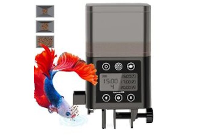 Automatic Fish Feeder for Aquarium with Timer,LCD Display-320ML Large Capacit...