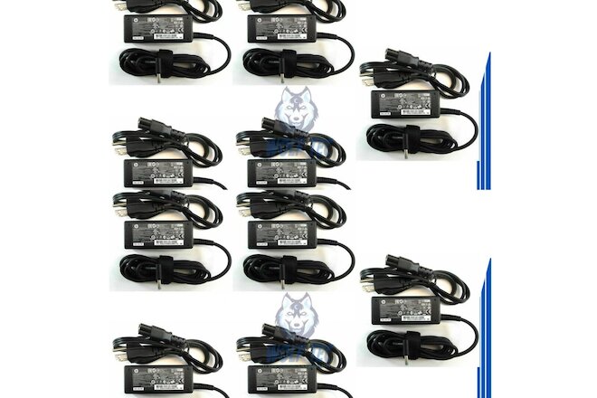 LOT 10 Genuine Blue Tip 45W 19.5V 2.31A Laptop AC Adapter Charger  HP 741727-001