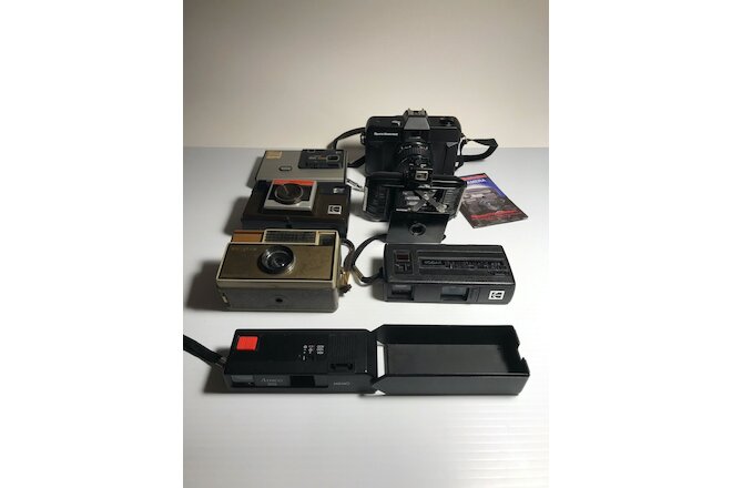 Lot of 7 various film format cameras mostly by Kodak, plus Argus and Ansco