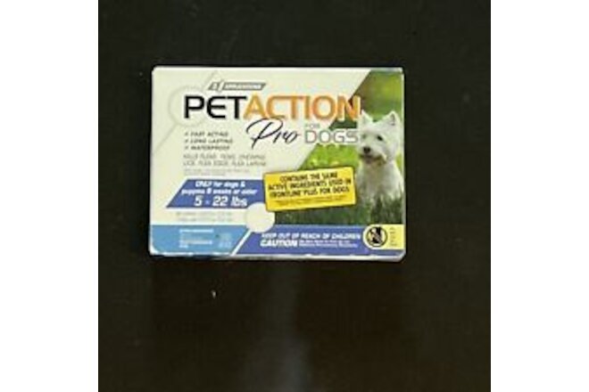 Pet Action Pro Dog Flea & Tick 3 Applicators Small Dogs 5-22 lbs