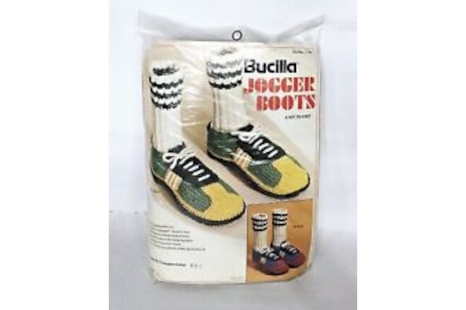 ***Bucilla Kit No. 7930 JOGGER BOOTS NOS Knitting MCM Sizes Up to 12***