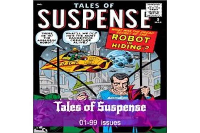 Tales of Suspense 1959 1-99 Archival DVD Sealed -Free Shipping