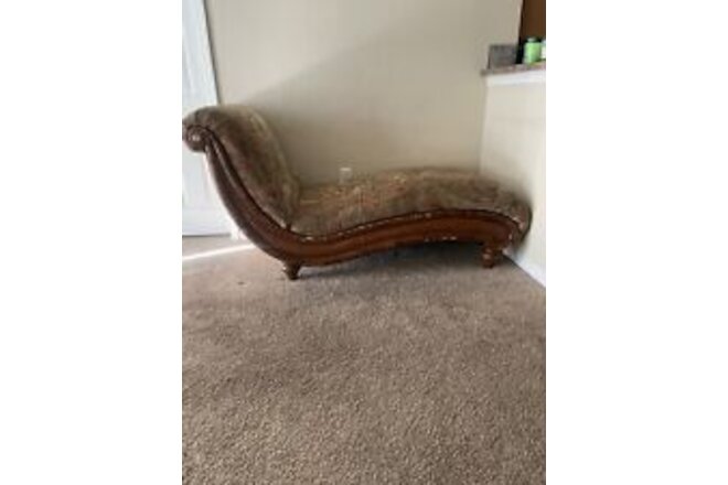 antique chaise lounge chair indoor leather