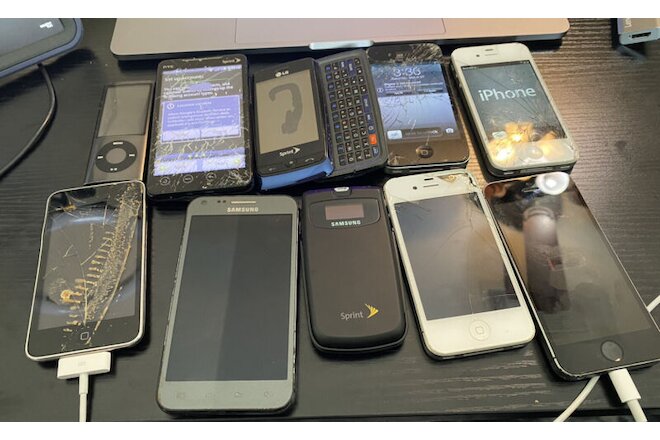 Lot of 14 mobile devices for parts/repair - Apple Samsung LG HTC Motorola