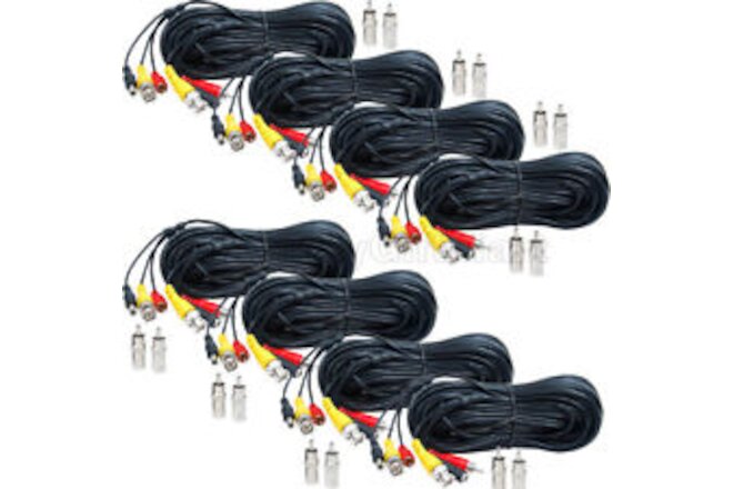 8 x 50 ft Video RCA Audio Power Cable Security Camera Surveillance Wire Cord C4E