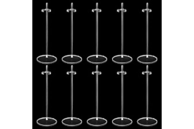 10 Pcs Acrylic Doll Stands Display Holder for 11" to 13" Dolls and Action Figure
