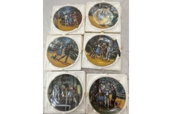 Knowles China Rudy Laslo Set Of 6 Wizard Of Oz Collector's Plates. Vintage