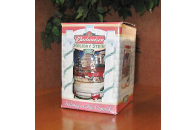 Budweiser Holiday Stein “Holiday at the Capitol” 2001 Ceramarte in Brazil