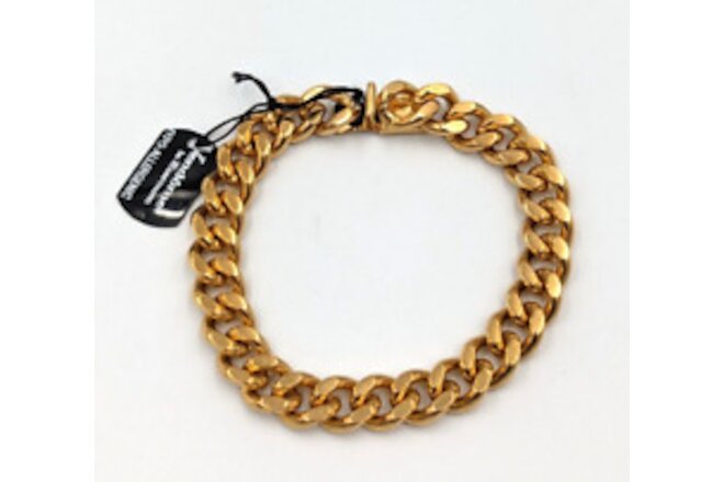 Vintage Vendome Gold Tone Thick Cuban Link Bracelet 7.5" New With Tag Marked