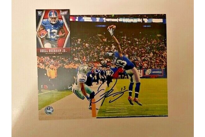 Odell Beckham Jr. signed Autographed 8 x 10 photo  "THE CATCH" / coa + RC