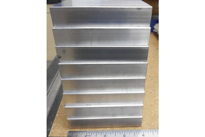 (8) Pieces 6061 Aluminum Flat Bar stock 3/4 x 2-1/2 x 3-3/4" -cutoffs