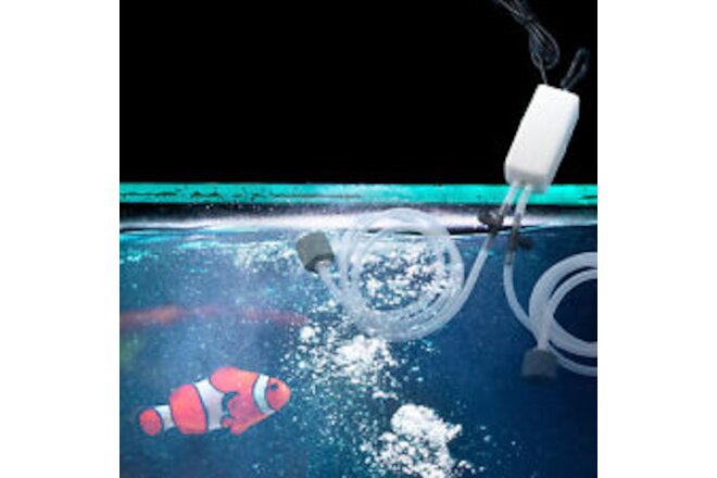 Travel Oxygen Pump Rechargeable Air Ultra-quiet Dual Tube Aquarium Kit with Usb