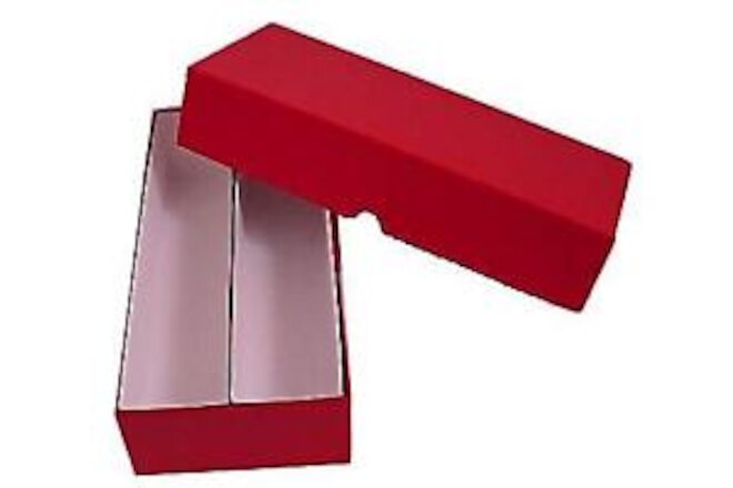 10" Double Row Storage Box for 2" Paper and Plastic 2 x 2 Double Row 10” Red