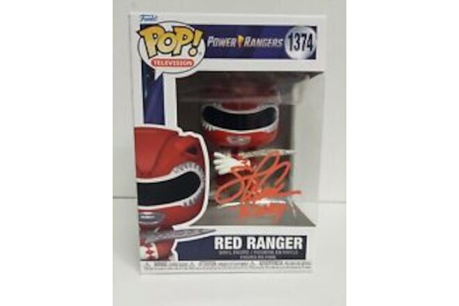 Power Rangers 30th Anniversary Red Ranger Pop 1374 signed by Steve Cardenas