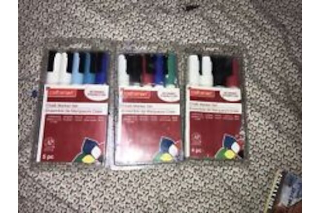 Craft Smart Wet-Erasable Chalk Marker Sets 3 Packs
