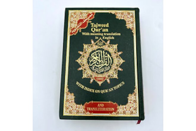 Tajweed Quran With Meaning Translation and Transliteration in English Hardcover
